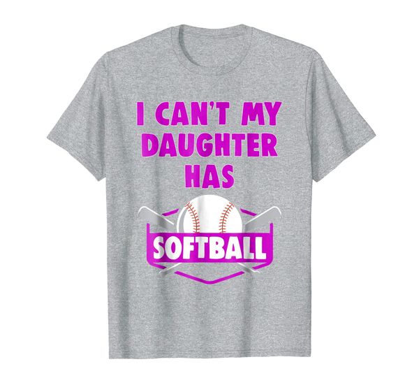 i can't my daughter has softball t shirt mom dad gift, White;black
i can't my daughter has softball t shirt mom dad gift, White;black
