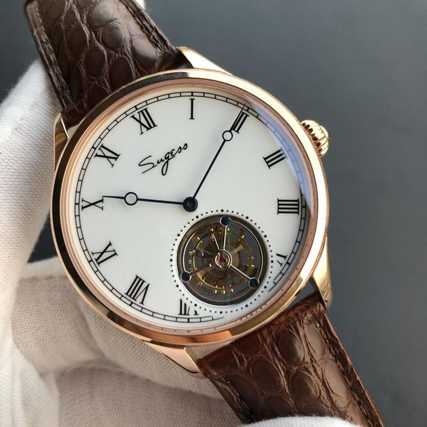 sugess real tourbillon mechanical watch seagull st8230 movement enamel dial wrist watches for men sapphire crystal wristwatches, Slivery;brown
sugess real tourbillon mechanical watch seagull st8230 movement enamel dial wrist watches for men sapphire crystal wristwatches, Slivery;brown