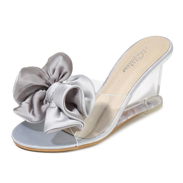 slippers akexiya 2021 womens high heels summer wild women's sandals simple bow-knot wedge transparent luxury women shoes woman, Black
slippers akexiya 2021 womens high heels summer wild women's sandals simple bow-knot wedge transparent luxury women shoes woman, Black
