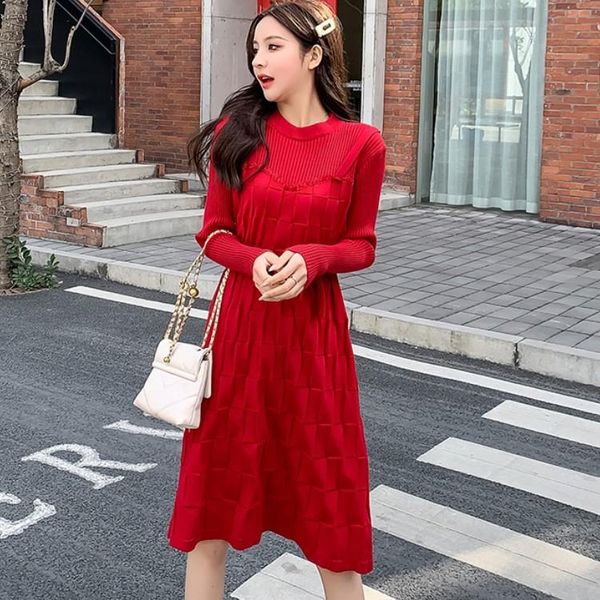 casual dresses spring autumn knitted dress elegant fake two vintage women office ol red chic sweater party female vestidos, Black;gray
casual dresses spring autumn knitted dress elegant fake two vintage women office ol red chic sweater party female vestidos, Black;gray