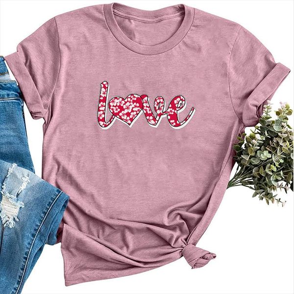 valentines short sleeve casual women loose tee femme love cute for girl clothes, White
valentines short sleeve casual women loose tee femme love cute for girl clothes, White