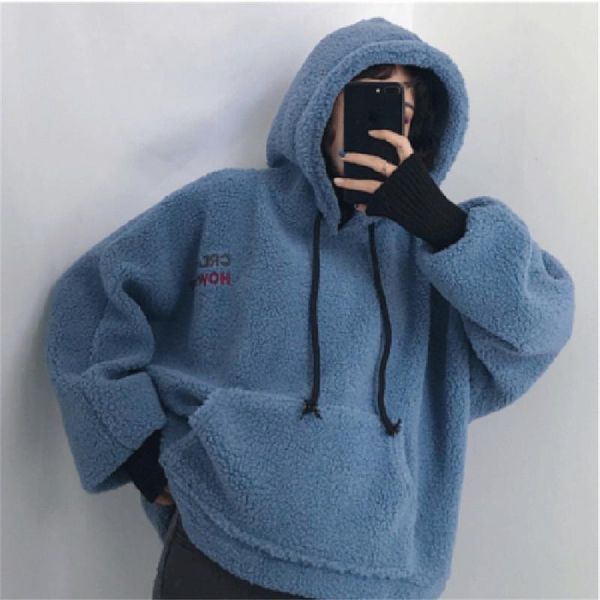 women's hoodies & sweatshirts faux lambswool autumn winter warm sweatshirt turtleneck hooded thicken pullover casual oversize woman coa, Black
women's hoodies & sweatshirts faux lambswool autumn winter warm sweatshirt turtleneck hooded thicken pullover casual oversize woman coa, Black
