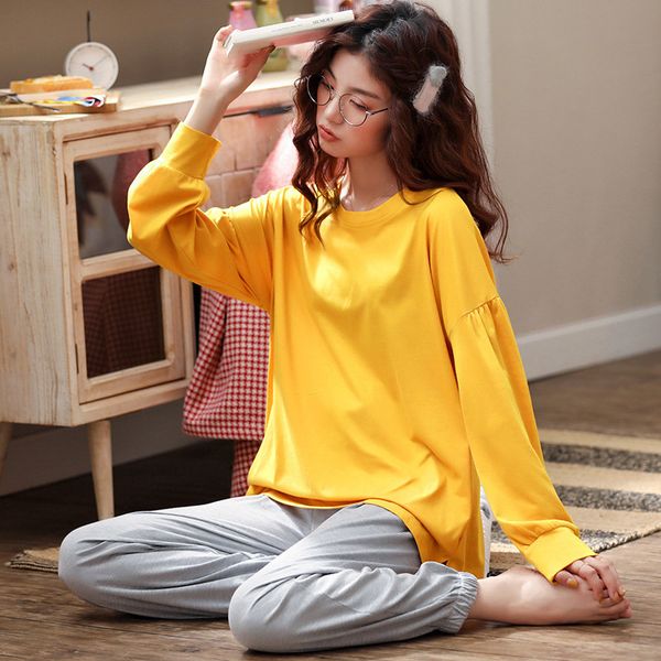 women's sleepwear lisacmvpnel women cotton pajamas autumn long sleeve solid color nightwear loose large size pajama set bxc8, Black;red
women's sleepwear lisacmvpnel women cotton pajamas autumn long sleeve solid color nightwear loose large size pajama set bxc8, Black;red