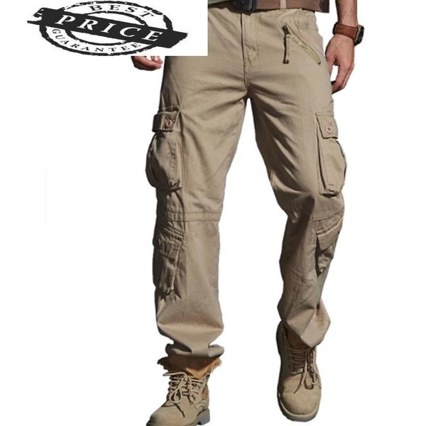 pants casual men khaki military tactical camouflage cargo multi-pocket fashions 200% cotton trousers 22265 men's, Black 
pants casual men khaki military tactical camouflage cargo multi-pocket fashions 200% cotton trousers 22265 men's, Black