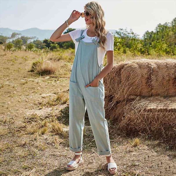 spring cotton linen romper women casual high waist pockets bow tie overalls elegant loose straight long jumpsuits, Black;white
spring cotton linen romper women casual high waist pockets bow tie overalls elegant loose straight long jumpsuits, Black;white