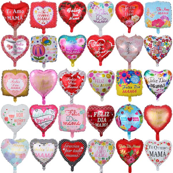 50pcs 18inch heart shaped mothers day balloons gifts for mama spanish printed foil globos helium mothers day party decoration
50pcs 18inch heart shaped mothers day balloons gifts for mama spanish printed foil globos helium mothers day party decoration
