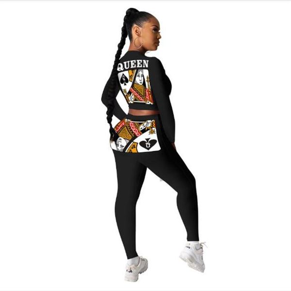 2021fashion hip hop women/girl o-neck poker print long sleeve t-shirt + elastic waist pants 2 piece casual sets oversize s-4xl women's, White
2021fashion hip hop women/girl o-neck poker print long sleeve t-shirt + elastic waist pants 2 piece casual sets oversize s-4xl women's, White