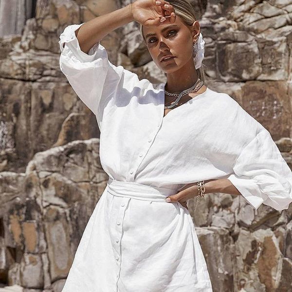 casual dresses nice women's dress party spring summer straight shirt pure cotton vintage v-neck belt sashes beach slim female, Black;gray
casual dresses nice women's dress party spring summer straight shirt pure cotton vintage v-neck belt sashes beach slim female, Black;gray