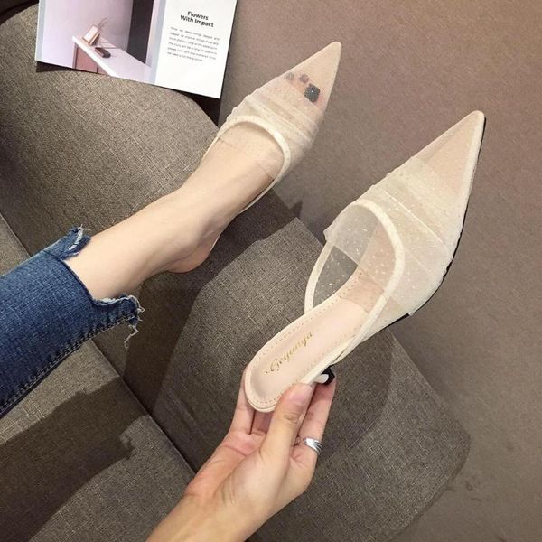 slippers female designer cat heels women bling transparent lace mules shoes breathable air mesh pointed slides pumps, Black
slippers female designer cat heels women bling transparent lace mules shoes breathable air mesh pointed slides pumps, Black