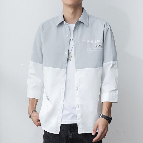 short men's sleeve shirt korean summer trend base loose new quarter casual, White;black
short men's sleeve shirt korean summer trend base loose new quarter casual, White;black