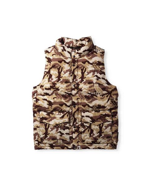 2021 new fashion brand ovo*b ape joint men's and women's jacket vest camouflage owl print cotton warm vest, Black;white
2021 new fashion brand ovo*b ape joint men's and women's jacket vest camouflage owl print cotton warm vest, Black;white
