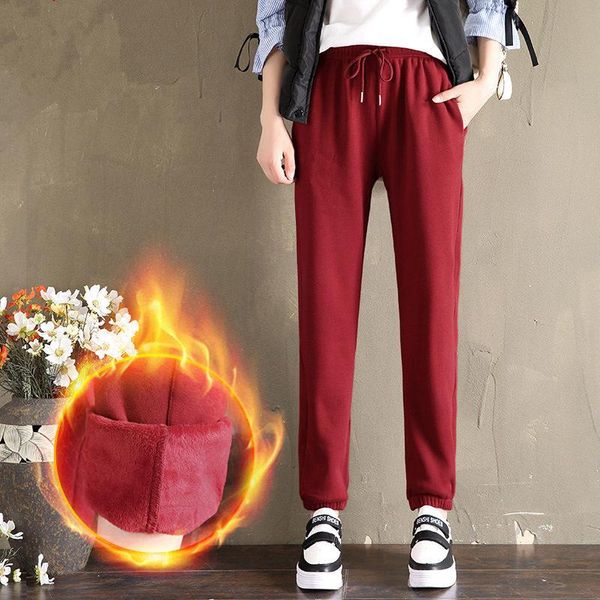 women's pants & capris women casual trousers long sweatpants plus velvet thicken winter elastic waist warm hk259, Black;white
women's pants & capris women casual trousers long sweatpants plus velvet thicken winter elastic waist warm hk259, Black;white