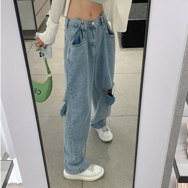 women's jeans fashion holes high waist femme pantalon 90s vintage streetwear loose korean trousers joggers women denim pants, Blue
women's jeans fashion holes high waist femme pantalon 90s vintage streetwear loose korean trousers joggers women denim pants, Blue