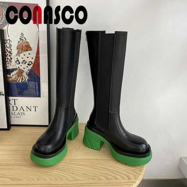 boots conasco 2021 brand design women genuine leather knee high heels autumn winter warm long shoes woman, Black
boots conasco 2021 brand design women genuine leather knee high heels autumn winter warm long shoes woman, Black