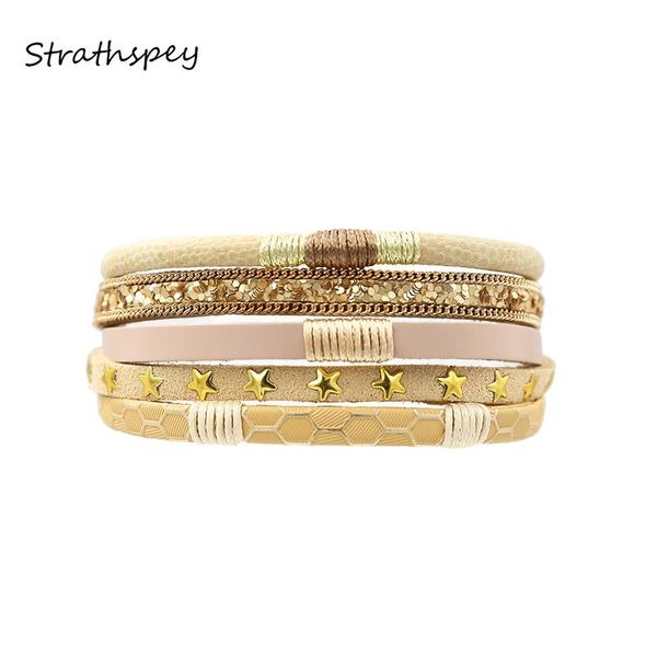 tennis bracelet pu leather bracelets&bangles for women pulseira casual multi rows gold metal star set chips wrist band, Golden;silver
tennis bracelet pu leather bracelets&bangles for women pulseira casual multi rows gold metal star set chips wrist band, Golden;silver