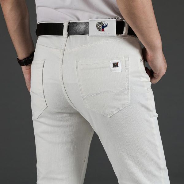 men's jeans men clothing summer thin white slim straight elasticity business casual male denim trousers fashion streetwear, Blue
men's jeans men clothing summer thin white slim straight elasticity business casual male denim trousers fashion streetwear, Blue