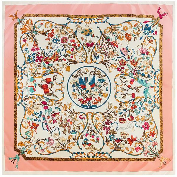 scarves 130cm silk scarf women flowers bird print winter square large foulard femme twill for ladies, Blue;gray
scarves 130cm silk scarf women flowers bird print winter square large foulard femme twill for ladies, Blue;gray