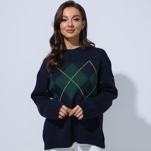 women's sweaters autumn winter o-neck loose casual pullovers wool all-match warm preppy style cotton argyle women knitted, White;black
women's sweaters autumn winter o-neck loose casual pullovers wool all-match warm preppy style cotton argyle women knitted, White;black