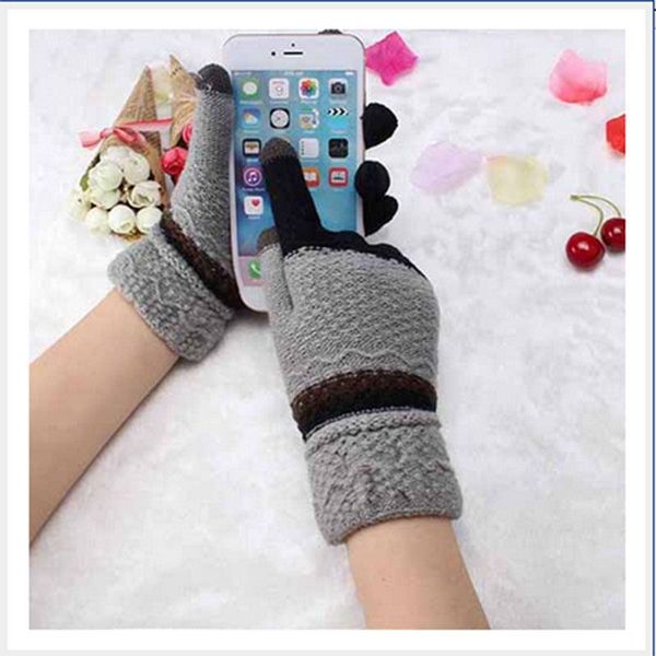 fingerless gloves winter warm ski touch screen female mittens ladies full fingers woolen knitted quality for phone glove, Blue;gray
fingerless gloves winter warm ski touch screen female mittens ladies full fingers woolen knitted quality for phone glove, Blue;gray