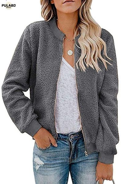 women's jackets sherpa fleece jacket faux fuzzy long sleeve casual zip up bomber coat with pockets, Black;brown
women's jackets sherpa fleece jacket faux fuzzy long sleeve casual zip up bomber coat with pockets, Black;brown