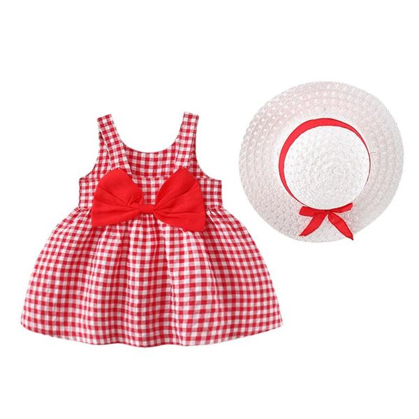 girl's dresses 2021 baby kids girls summer dress casual sleeveless bow plaid print princess hat set outfit for clothing, Red;yellow
girl's dresses 2021 baby kids girls summer dress casual sleeveless bow plaid print princess hat set outfit for clothing, Red;yellow