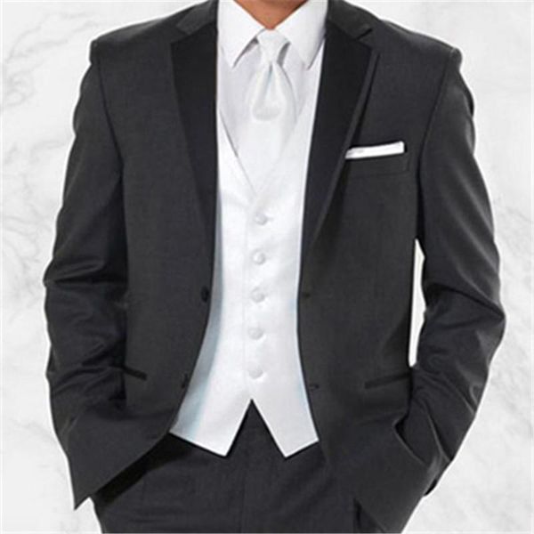 two buttons dark gray men suit 3 pieces(jacket+pants+vest+tie) groom tuxedos custom made notch lapel bridegroom mens 278 men's suits &, White;black
two buttons dark gray men suit 3 pieces(jacket+pants+vest+tie) groom tuxedos custom made notch lapel bridegroom mens 278 men's suits &, White;black