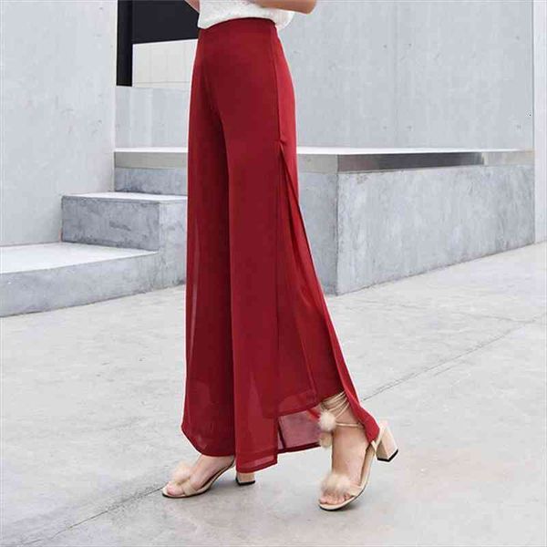 fashion chiffon wide-legged pants casual loose trousers thin fake two piece trousers high waist slits beach pants, Black;white
fashion chiffon wide-legged pants casual loose trousers thin fake two piece trousers high waist slits beach pants, Black;white