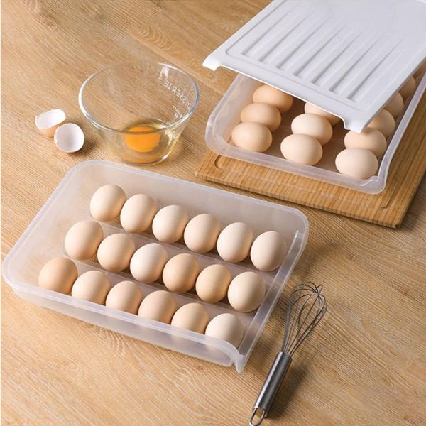 storage bottles & jars automatic rolling egg box with lid refrigerator crisper superimposed plastic tray anti-collision duck organizer
storage bottles & jars automatic rolling egg box with lid refrigerator crisper superimposed plastic tray anti-collision duck organizer