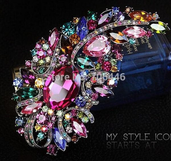 pins, brooches 4.9 inch luxury brooch with multicolored crystals nice jewelry pin, Gray
pins, brooches 4.9 inch luxury brooch with multicolored crystals nice jewelry pin, Gray