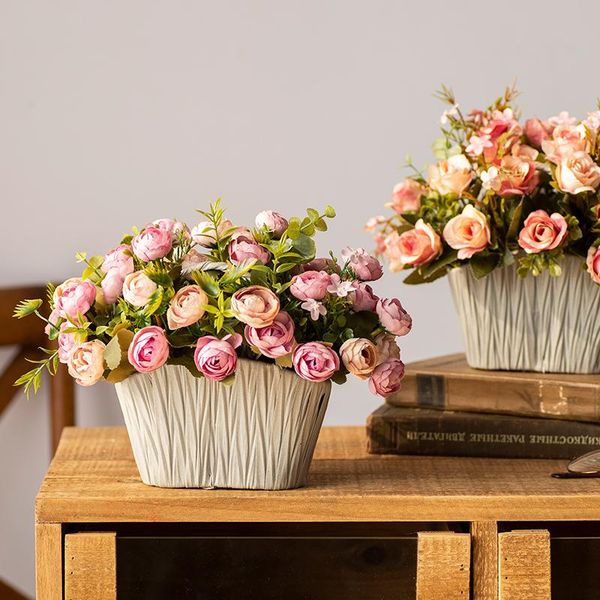 vases fake flower decoration dried rose basket for living room coffee table floral supplies woven furnishings
vases fake flower decoration dried rose basket for living room coffee table floral supplies woven furnishings