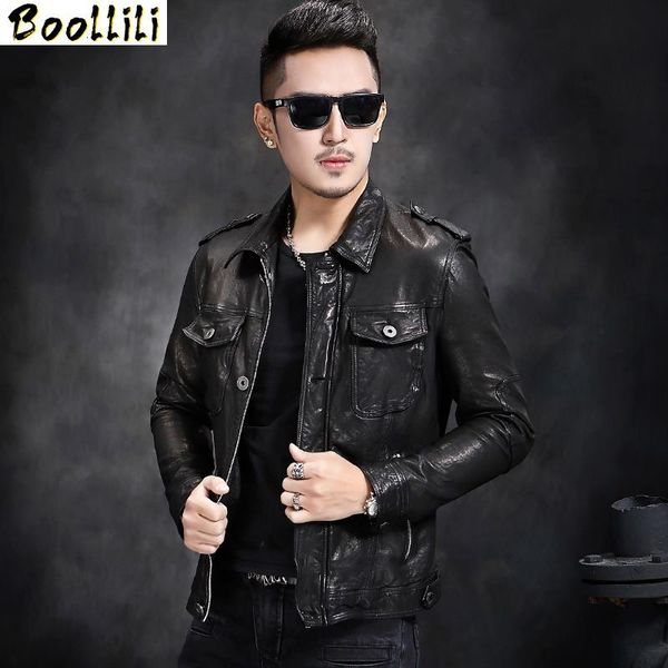 men's leather & faux boollili jacket autumn winter men genuine sheepskin coat streetwear bomber jackets, Black
men's leather & faux boollili jacket autumn winter men genuine sheepskin coat streetwear bomber jackets, Black
