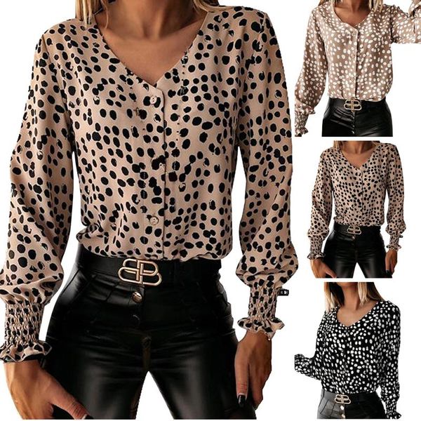 women's blouses & shirts 3xl plus size spots printing blouse for women v-neck long sleeve tunic summer casual flared cuffs shirt elega, White
women's blouses & shirts 3xl plus size spots printing blouse for women v-neck long sleeve tunic summer casual flared cuffs shirt elega, White