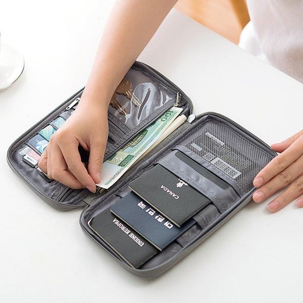 card holders bycobecy travel passport holder business cover case women's wallet waterproof and dustproof document portable bag, Brown;gray
card holders bycobecy travel passport holder business cover case women's wallet waterproof and dustproof document portable bag, Brown;gray