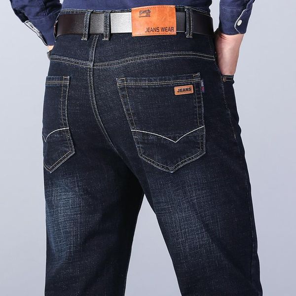 brand men's straight elastic cotton jeans men fashion business casual classic style denim pants big size trousers 28-40, Blue
brand men's straight elastic cotton jeans men fashion business casual classic style denim pants big size trousers 28-40, Blue