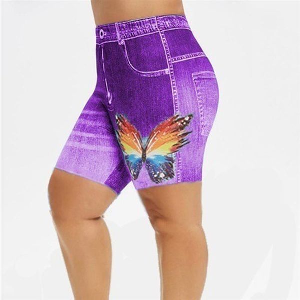 women's leggings plus size women yoga shorts summer fake denim ladies short pants butterfly printed high waist female, Black
women's leggings plus size women yoga shorts summer fake denim ladies short pants butterfly printed high waist female, Black
