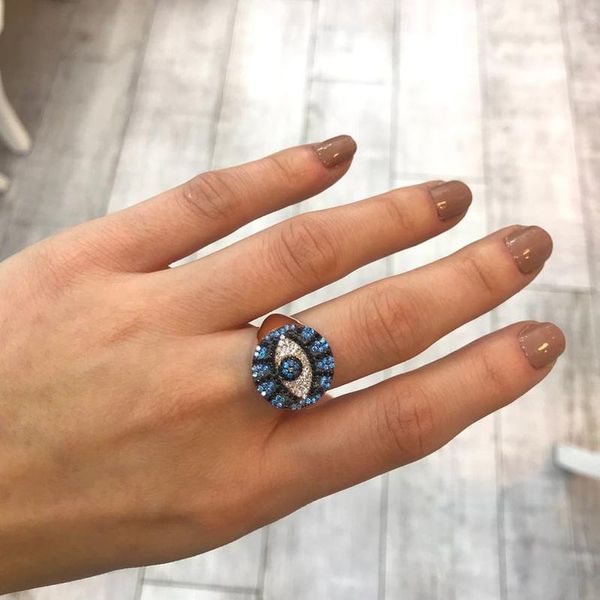 cluster rings evil eye ring luxury cubic zirconia fancy big for women jewelry bagues pour femme, Golden;silver
cluster rings evil eye ring luxury cubic zirconia fancy big for women jewelry bagues pour femme, Golden;silver