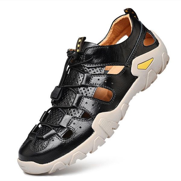 slippers cowcom 2021 summer men's sandals casual driving baotou personalized soft bottom beach shoes large size wjd, Black
slippers cowcom 2021 summer men's sandals casual driving baotou personalized soft bottom beach shoes large size wjd, Black