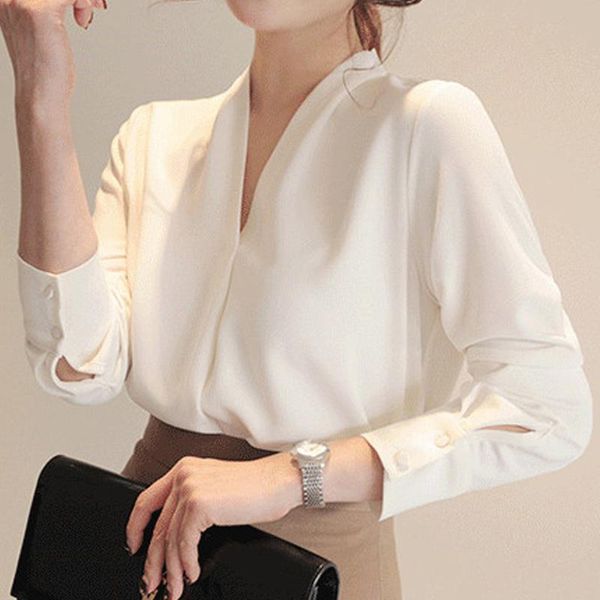 women's blouses & shirts femme long sleeve blouse women blusas mujer de moda 2021 v-neck office chiffon white shirt a403
women's blouses & shirts femme long sleeve blouse women blusas mujer de moda 2021 v-neck office chiffon white shirt a403