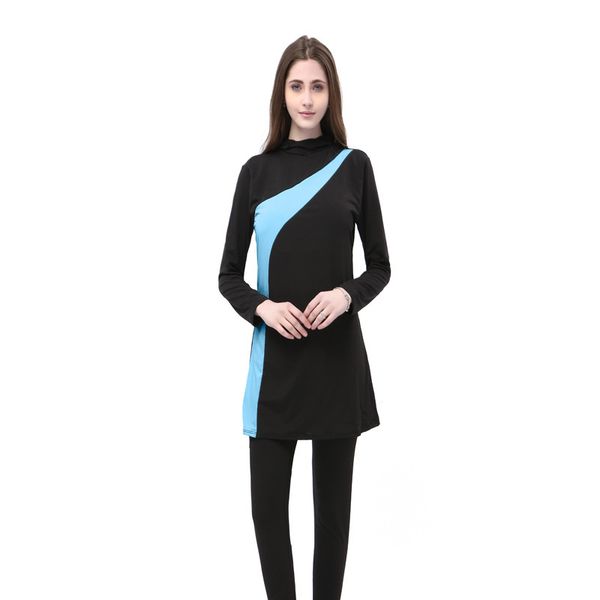 women's conservative swimsuit long sleeve trousers sunscreen swimsuit split two piece swimsuit a-5, White;black
women's conservative swimsuit long sleeve trousers sunscreen swimsuit split two piece swimsuit a-5, White;black