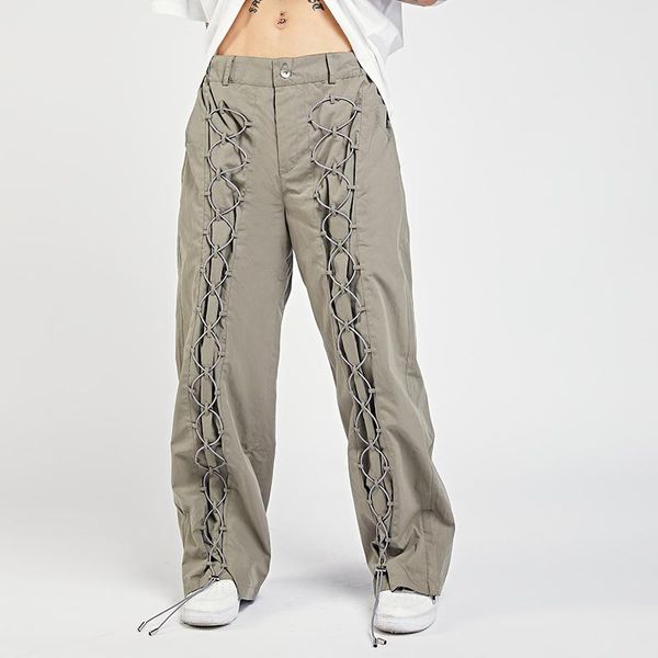 men's pants strap drawstring straight streetwear mens casual trousers harajuku oversize retro solid baggy elastic waist cargo, Black
men's pants strap drawstring straight streetwear mens casual trousers harajuku oversize retro solid baggy elastic waist cargo, Black