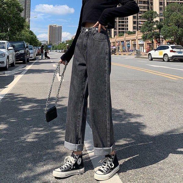 women's jeans black straight tube loose spring and autumn 2021 chic wide leg high waist slim pipe pants, Blue
women's jeans black straight tube loose spring and autumn 2021 chic wide leg high waist slim pipe pants, Blue