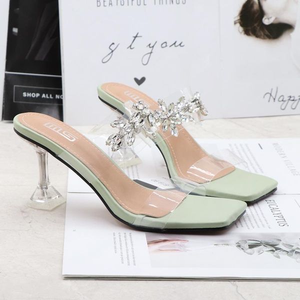 sandals 2021 pvc jelly flower open toed high heels women transparent crystal heel slippers pumps, Black
sandals 2021 pvc jelly flower open toed high heels women transparent crystal heel slippers pumps, Black