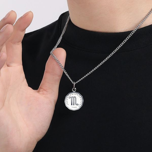 pendant twee s necklace steel hip hop personality trendy coin girlfriends temperament gift couple, White
pendant twee s necklace steel hip hop personality trendy coin girlfriends temperament gift couple, White