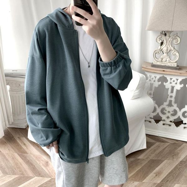 men's jackets pure color ice silk sunscreen clothing korean fashion loose casual jacket men streetwear breathable cardigan, Black;brown
men's jackets pure color ice silk sunscreen clothing korean fashion loose casual jacket men streetwear breathable cardigan, Black;brown