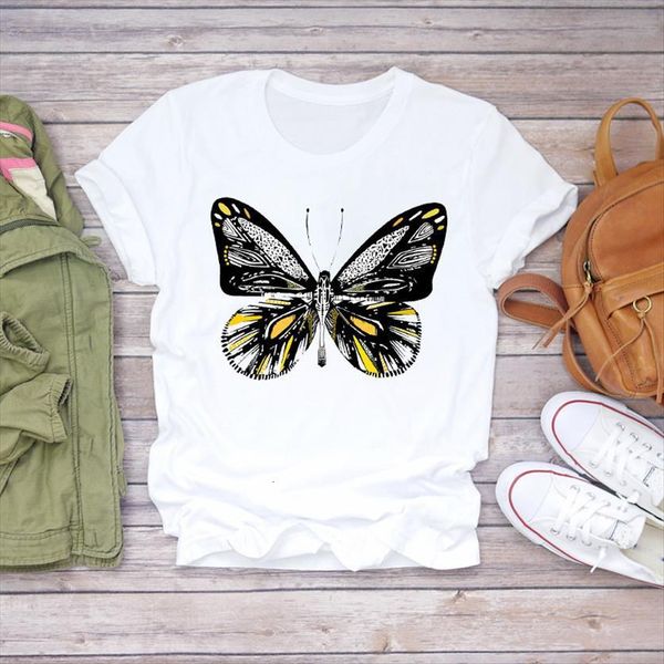 summer butterfly cartoon short sleeve womens fashion print ladies graphic female tee, White
summer butterfly cartoon short sleeve womens fashion print ladies graphic female tee, White