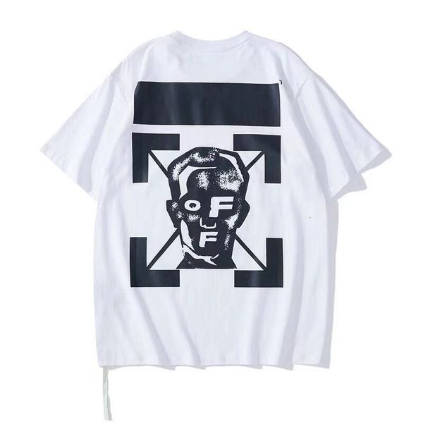 21ss fashion brand off short sleeve t-shirt men's and women's head arrow print lovers half, White;black
21ss fashion brand off short sleeve t-shirt men's and women's head arrow print lovers half, White;black
