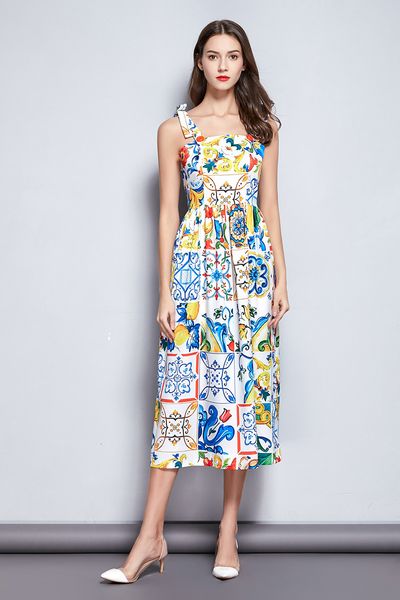 casual dresses designer runway women's sleeveless retro floral printed o neck midi tank ladies slim big swing party gziy, Black;gray
casual dresses designer runway women's sleeveless retro floral printed o neck midi tank ladies slim big swing party gziy, Black;gray