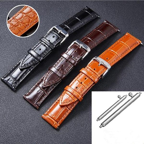 watch bands 18 19 20 21 22mm genuine bright leather strap stainless steel clasp replace watchband men's band+switch bars, Black;brown
watch bands 18 19 20 21 22mm genuine bright leather strap stainless steel clasp replace watchband men's band+switch bars, Black;brown