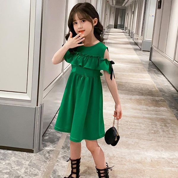 girl's dresses summer kids baby children girls ruffles ruched solid princess casual clothes from 2 to 7 years, Red;yellow
girl's dresses summer kids baby children girls ruffles ruched solid princess casual clothes from 2 to 7 years, Red;yellow