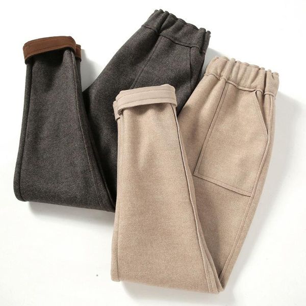 women's pants & capris woolen harem winter women pantalon femme high waist long trousers elegant womens warm office wool c5173, Black;white
women's pants & capris woolen harem winter women pantalon femme high waist long trousers elegant womens warm office wool c5173, Black;white